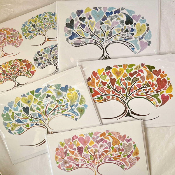 Set of 6 Les Bois 4 Seasons Greeting Cards from original Artwork