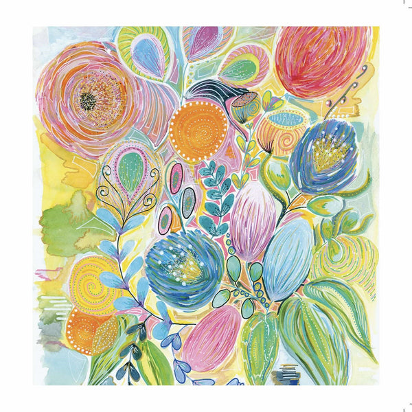 Set of 6 Floral Greeting Cards from original Artwork