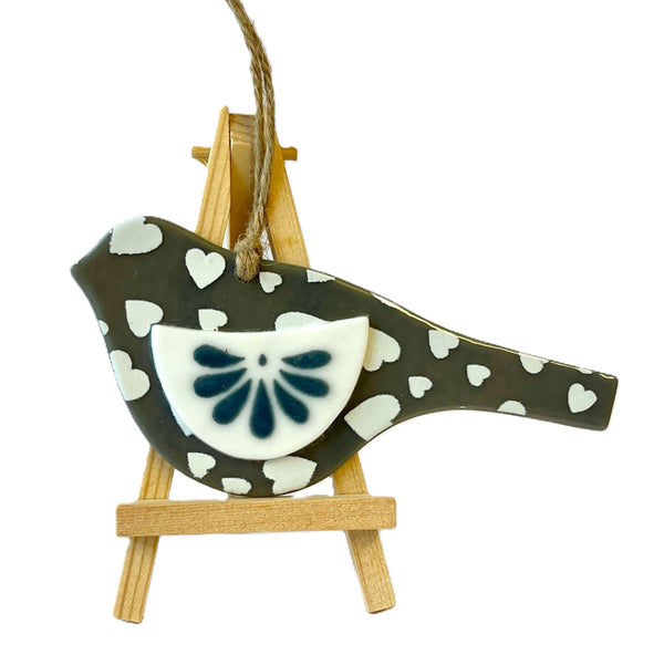 Scandi Pop folk Bird  Set of 4