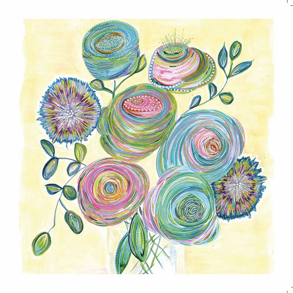 Set of 6 Floral Greeting Cards from original Artwork