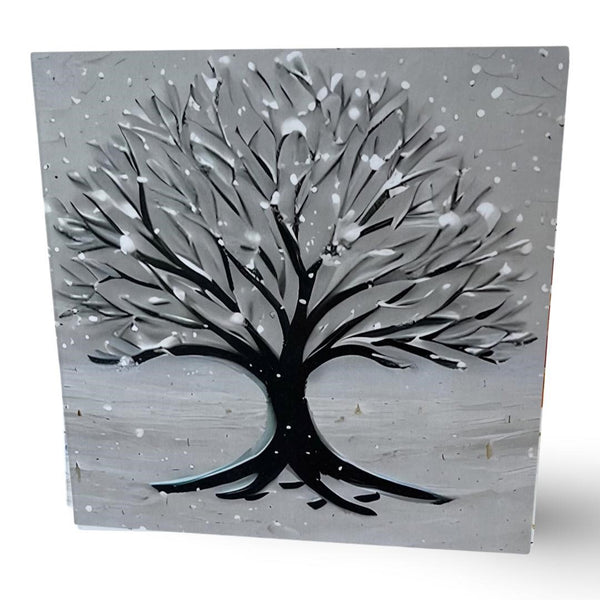 Glass Designs Reimagined Les Bois 4 Seasons Greetings Cards (set of 3)