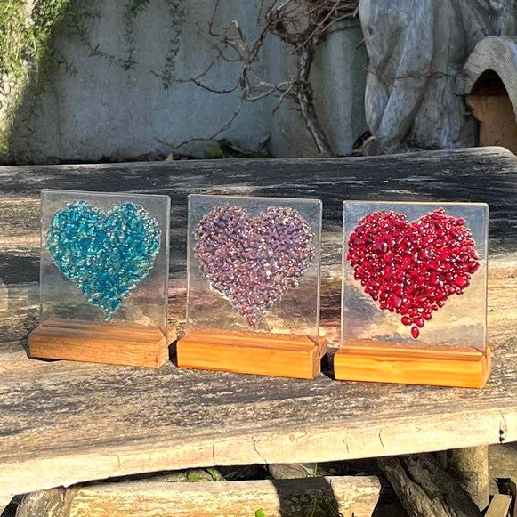 Set of 3 Chunky Hearts Stand Ups