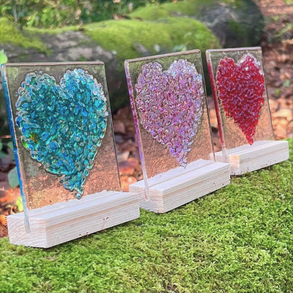 Set of 3 Chunky Hearts Stand Ups