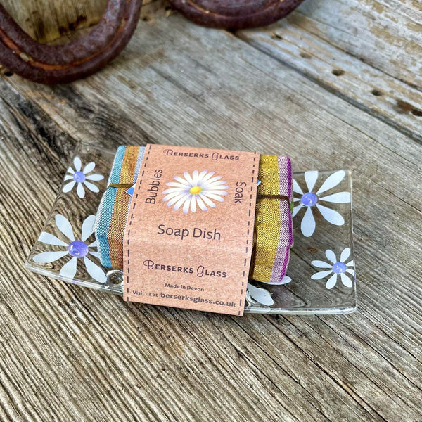 Soap Dish with Devon soap handmade by Emmas Soap included