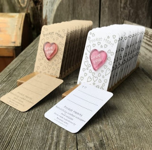 Set of 12 Pocket Hearts for  LOVE (White Card)