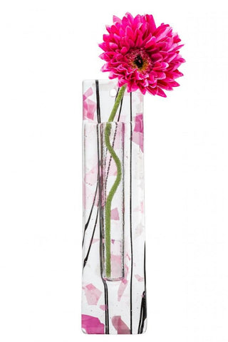 Berserks Glass wholesale fused glass Wall Hanging Flower Pocket - Pink