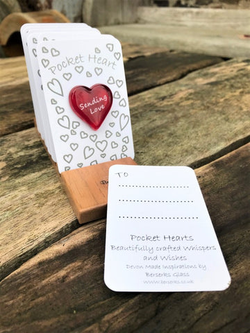 Set of 6 Pocket Hearts - Top Ups - Sending Love