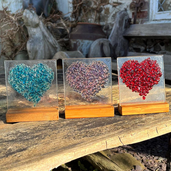 Set of 3 Chunky Hearts Stand Ups